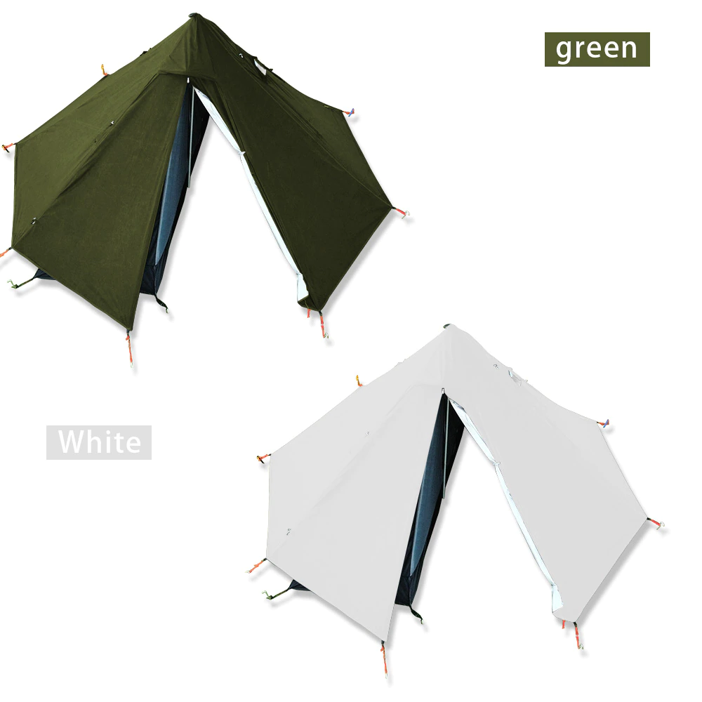 Cheap Goat Tents Ultralight Camping Teepee Tent with Chimney Window Outdoor Tipi Pyramid Tent Double Layer Bushcraft 1 Person Tents Hot Tent   
